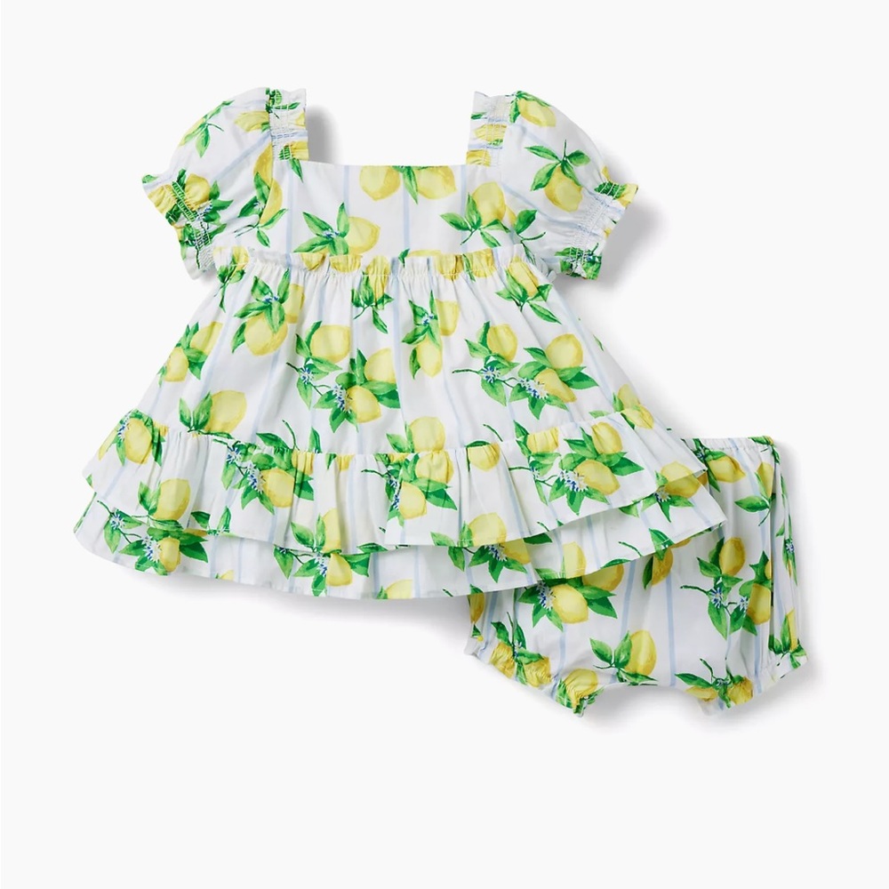 Janie and Jack
Baby Girl's Lemon Stripe Ruffled 2-Piece Set